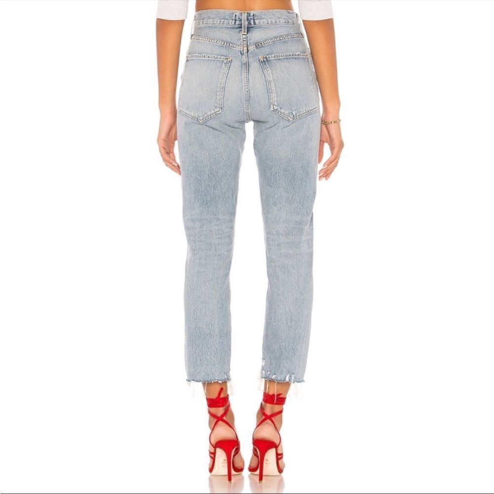 AGOLDE Riley High Rise Straight Crop Jeans Doubt - Picture 2 of 9
